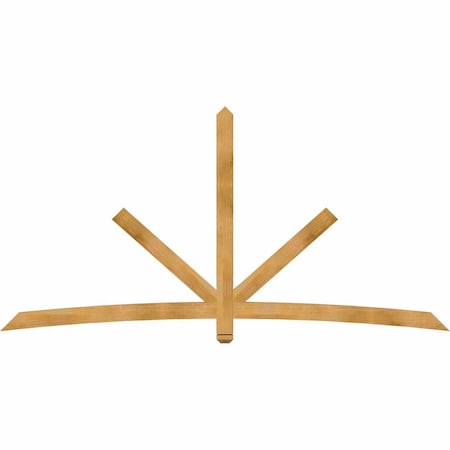 Ekena Millwork Alberta Rough Sawn Timber Gable Bracket, Western Red Cedar, 108"W x 54"H x 2"D x 4"F, 12/12 Pitch GBW108X54X0204ALB00RWR